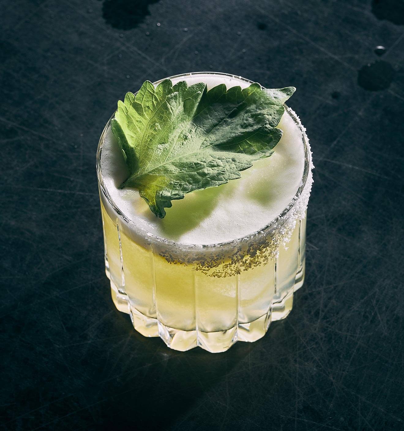 Nomikai Sour, cocktail with garnish