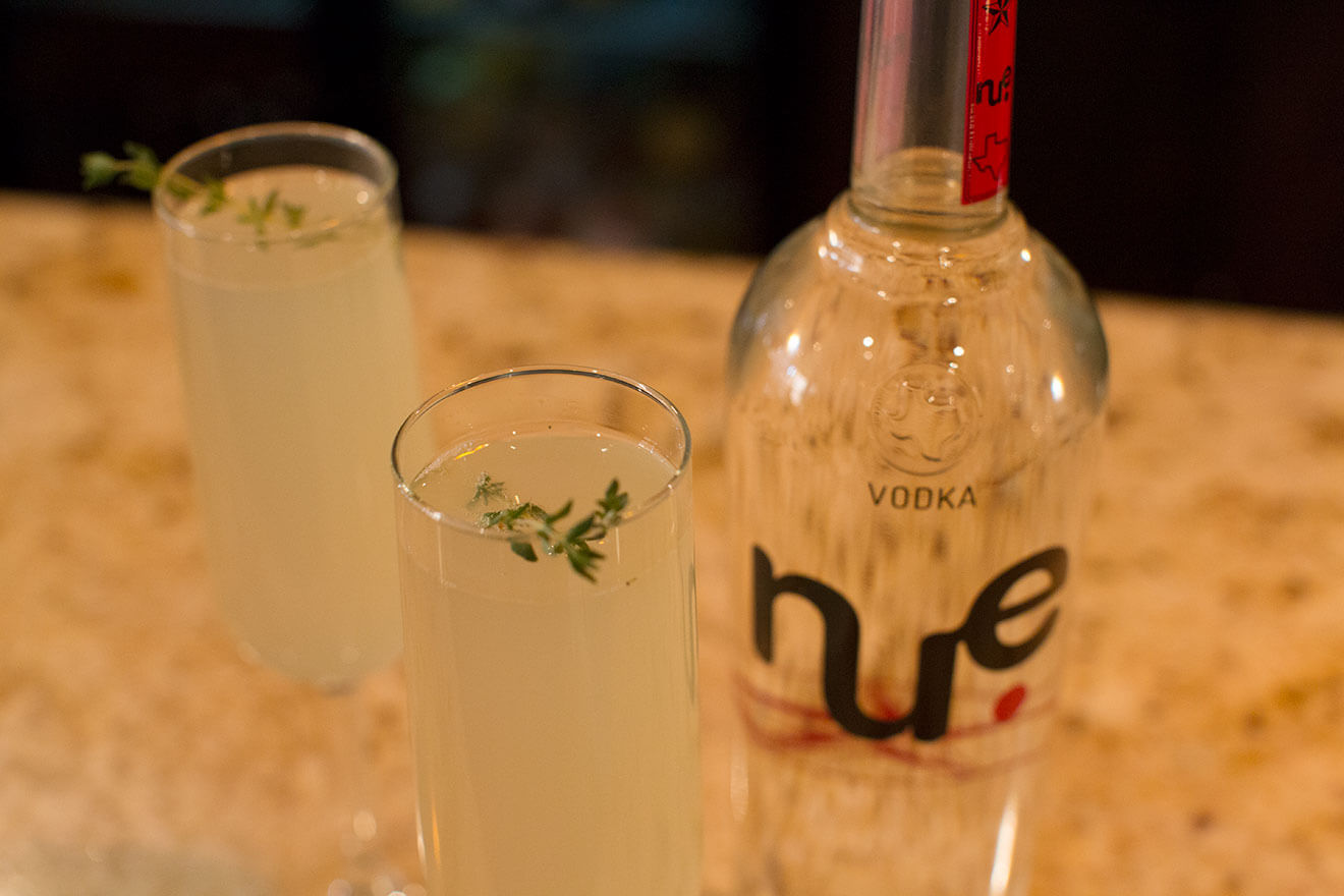 Nue Year's Sparkler, cocktails and bottle