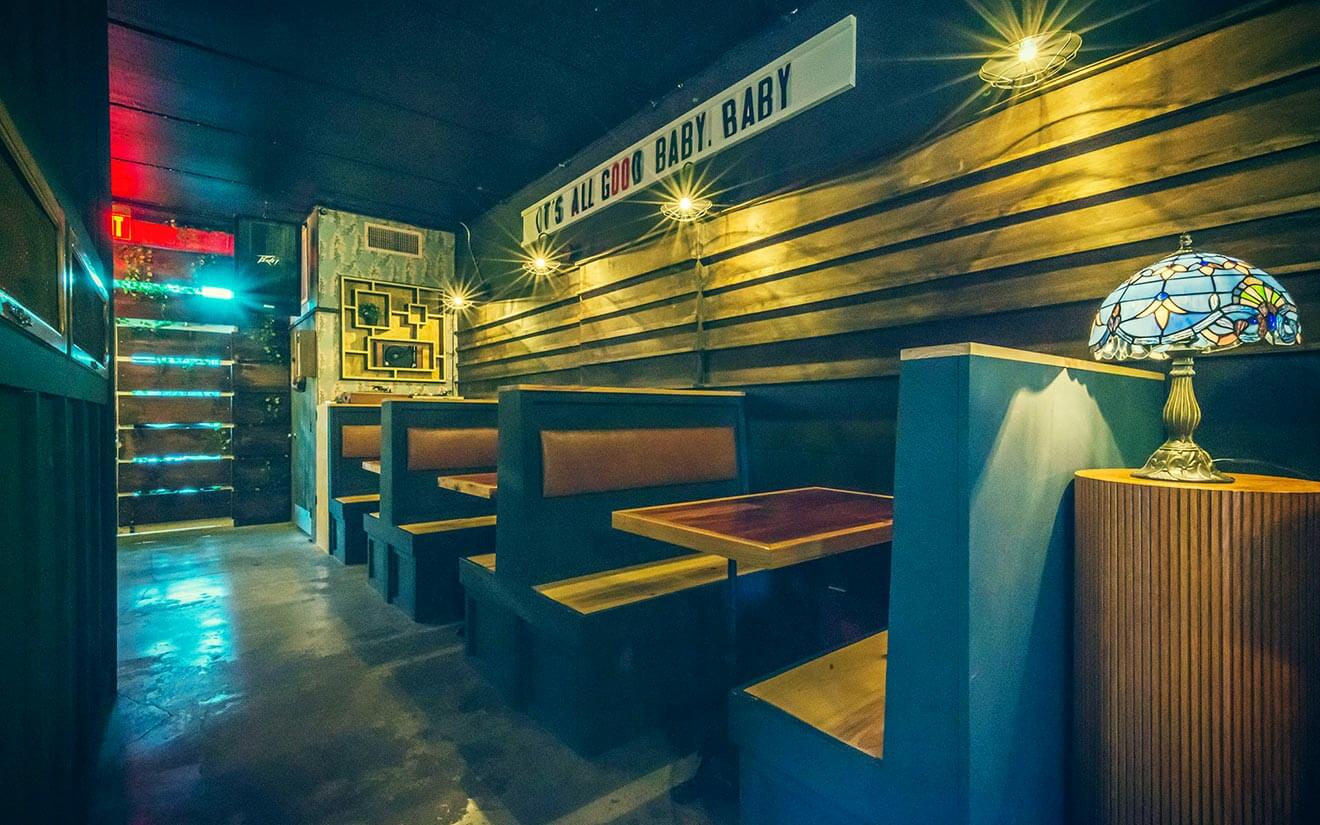 O.G. Delray Beach, seating area and bar