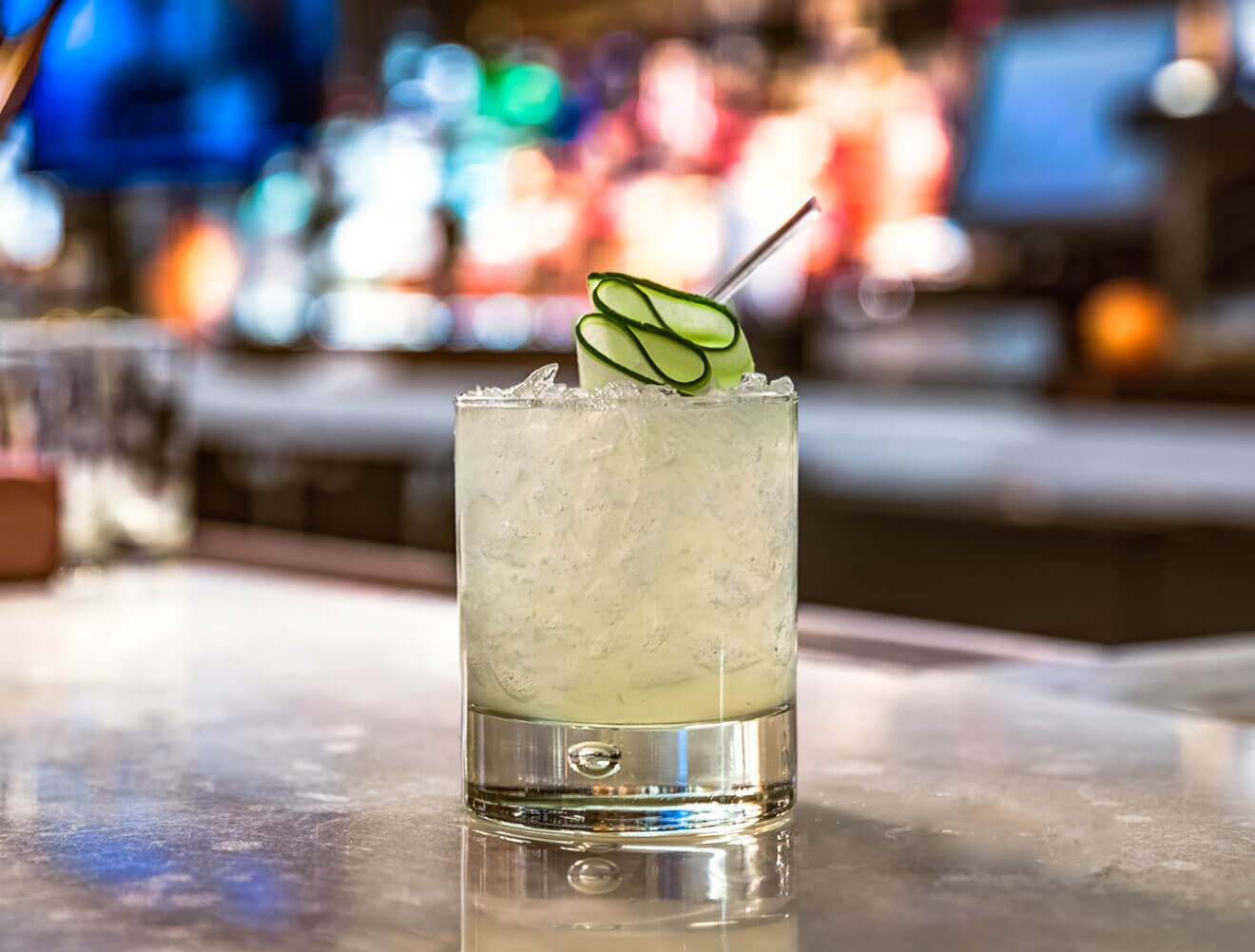 Cucumber Gimlet cocktail from Ocean Prime New York, cocktail recipes