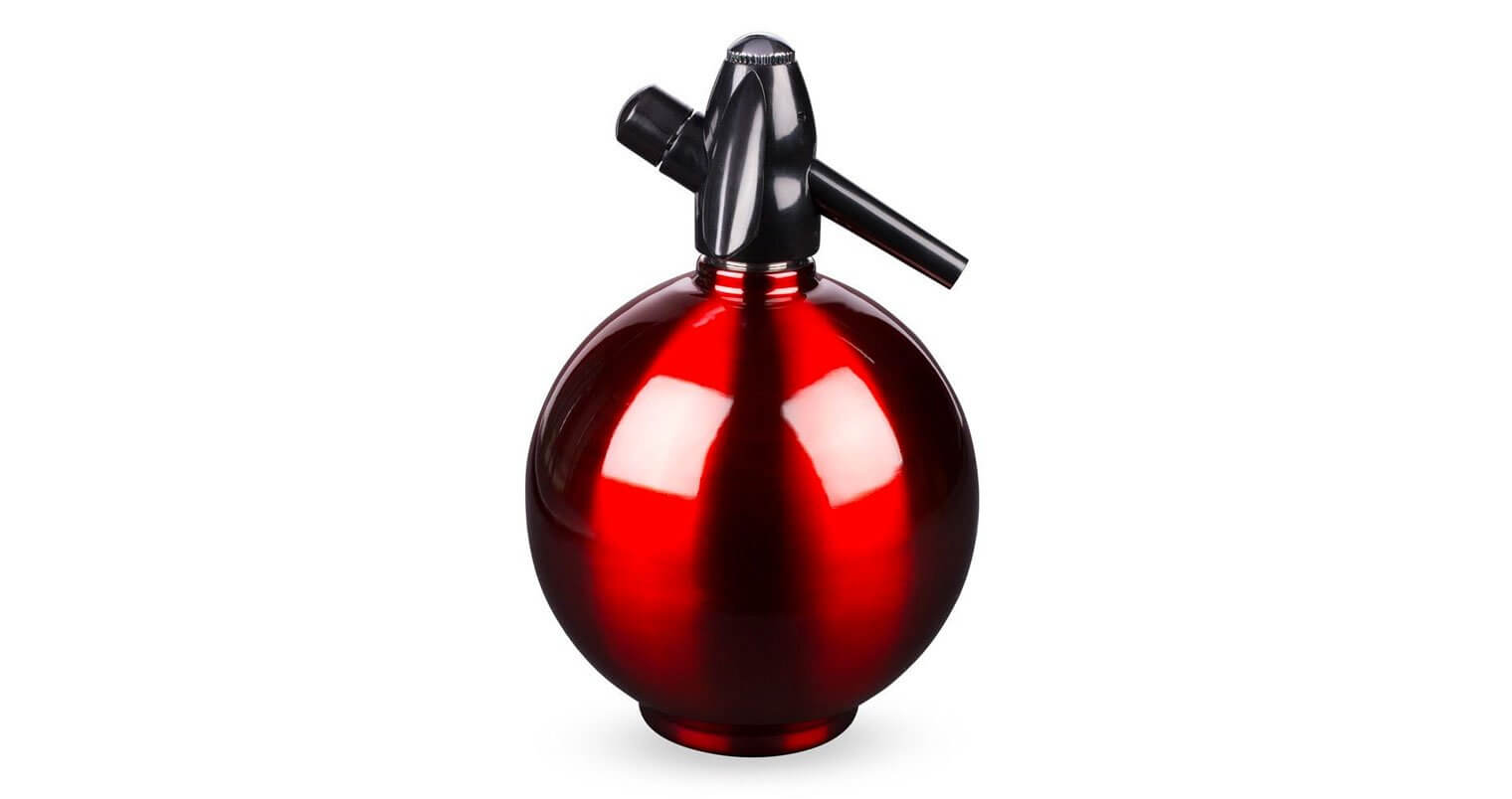 Campari Red Retro Stainless Steel Soda Siphon, featured image