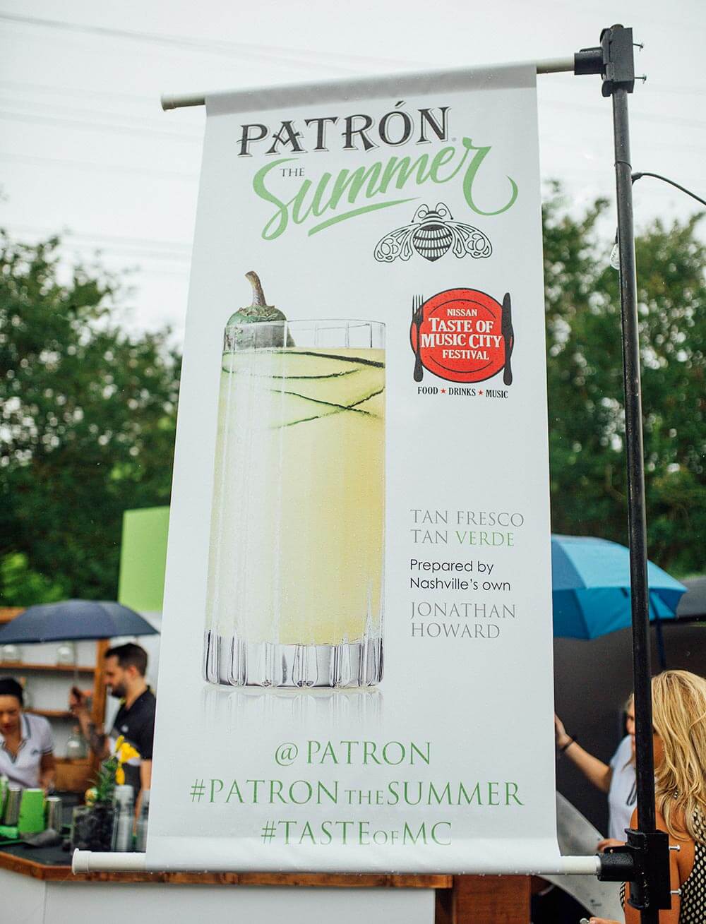'Patrón the Summer', display banner at event