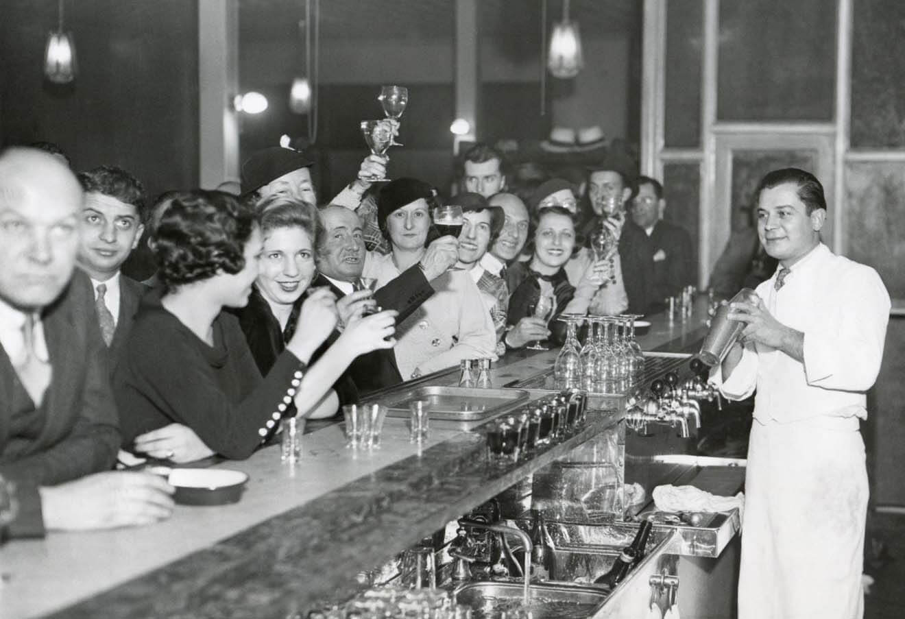 December 1933 at a Philadelphia Bar When Prohibition Was Repealed