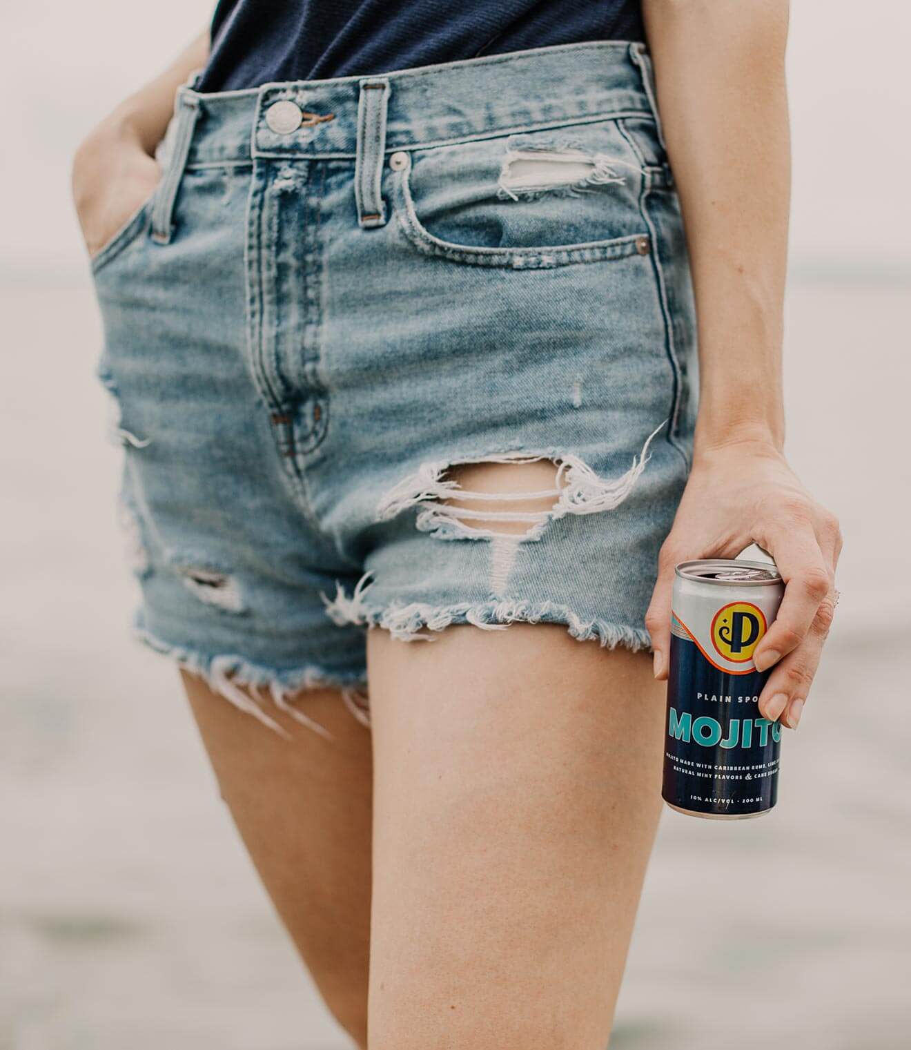 Plain Spoke Mojito, girl in jean shorts