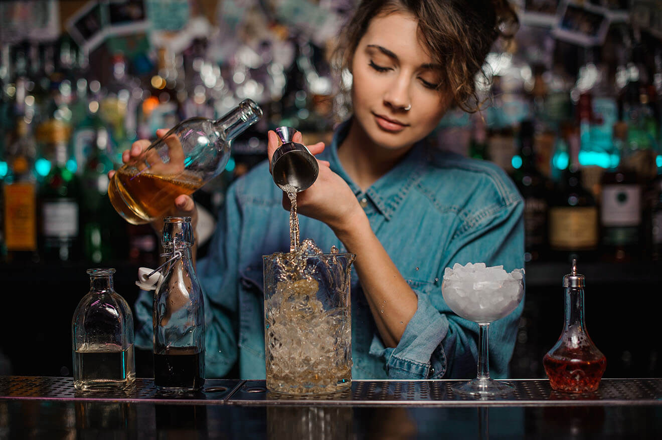 Profilt Driviing Tips, beautiful bartender mixing behind the bar