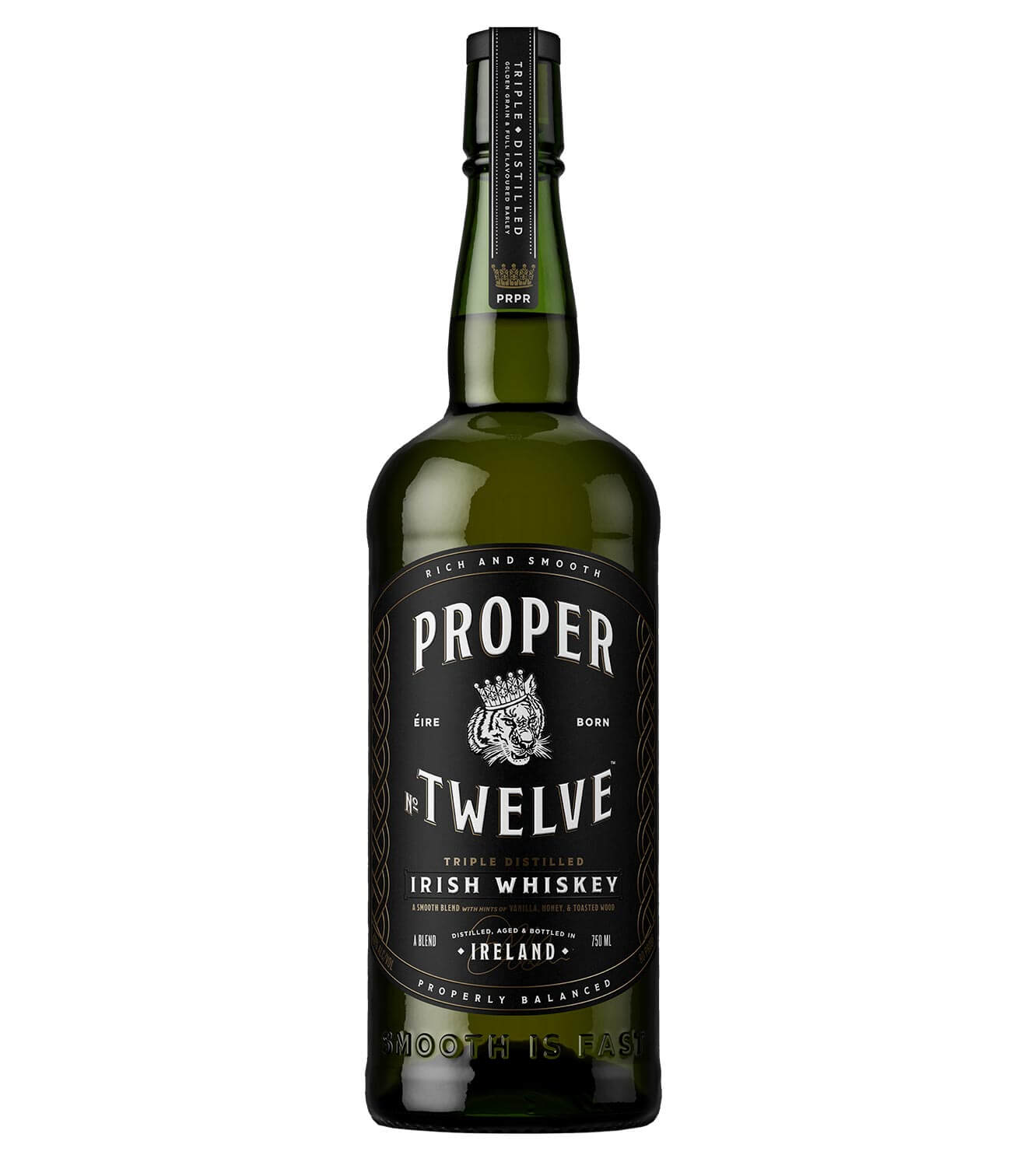 Proper No. Twelve Irish Whiskey, bottle on white