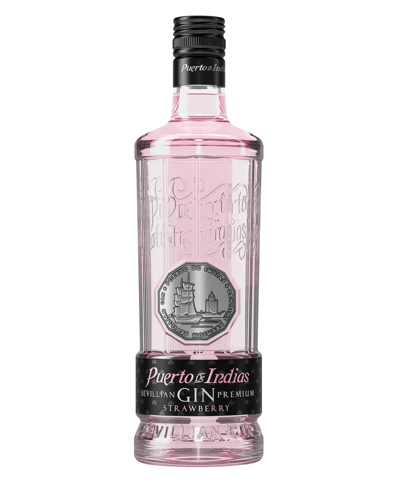 Puerto-de-Indias-Botella-Strawberry-Bottle on white