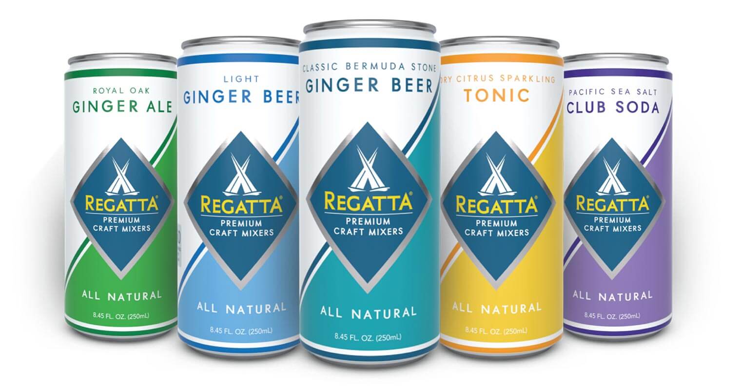 Regatta's Craft Mixer Lineup, cans on white, featured image