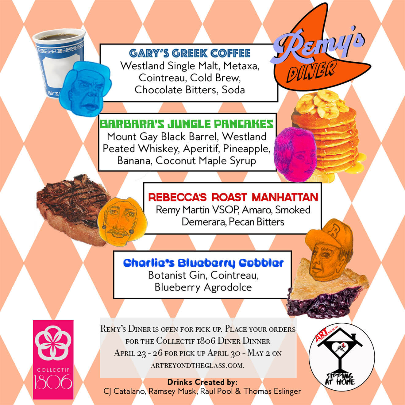 Remy's Diner Group for Art Beyond the Glass