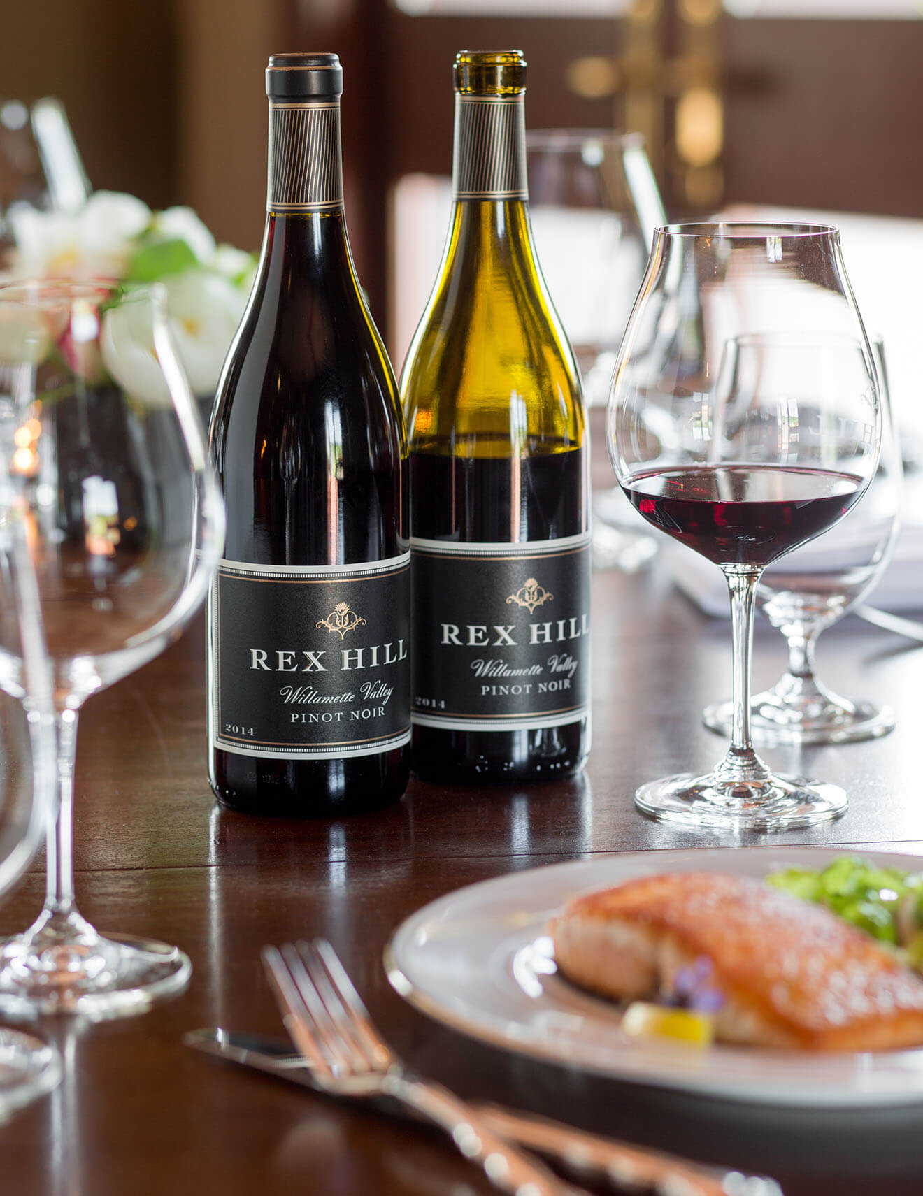 Rex Hill Pinot Noir Paired with Salmon