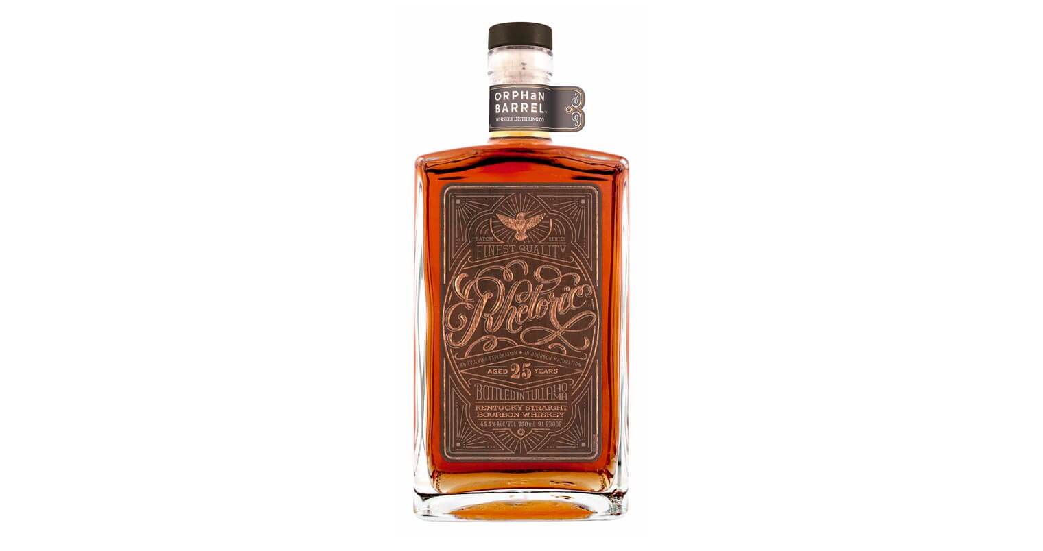 Rhetoric 25 Year Old Kentucky Straight Bourbon Whiskey, bottle on white, featured image