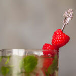 Robot cocktail with Anchors garnish