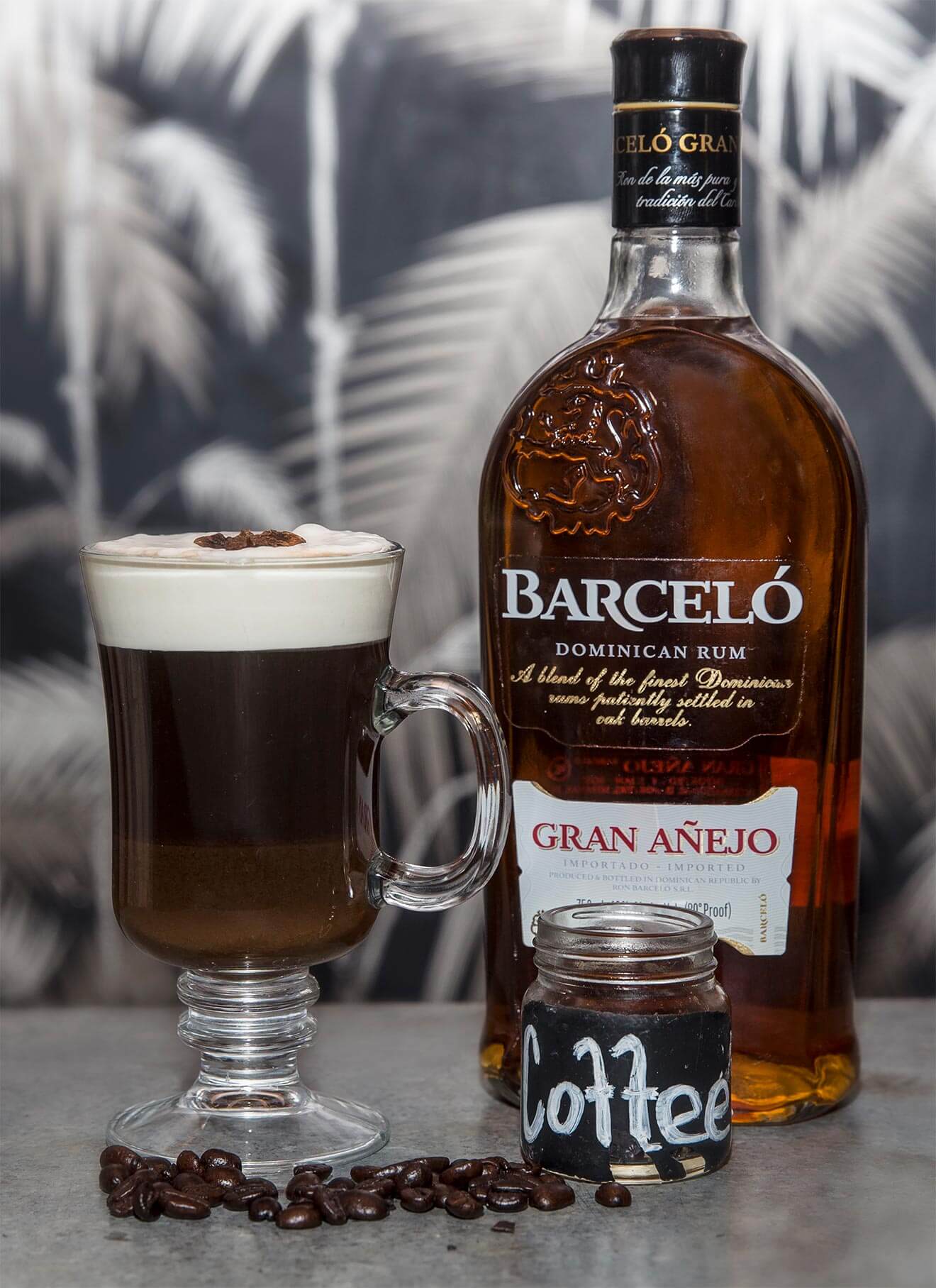 Pumpkin Spiced Dominican Coffee, cocktail and bottle