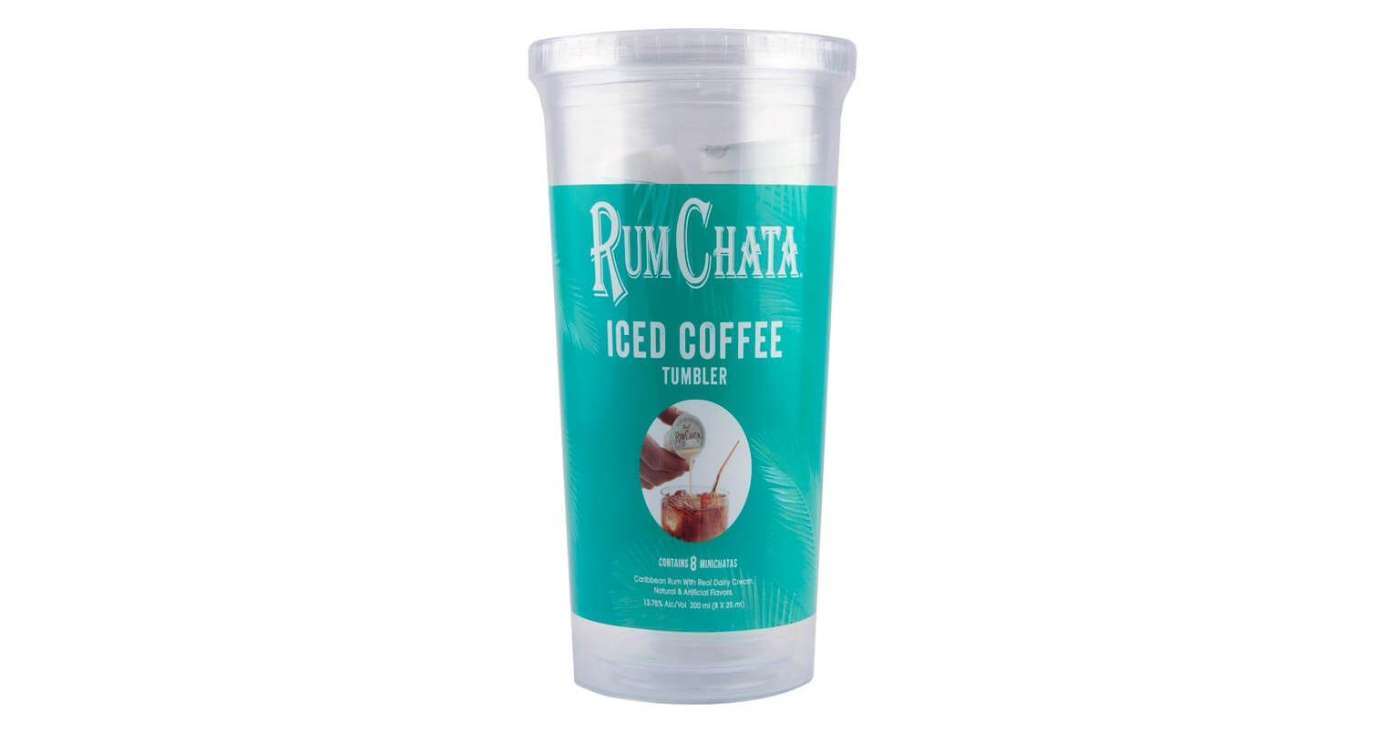 RumChata Iced Coffee Tumbler, product on white back, featured image