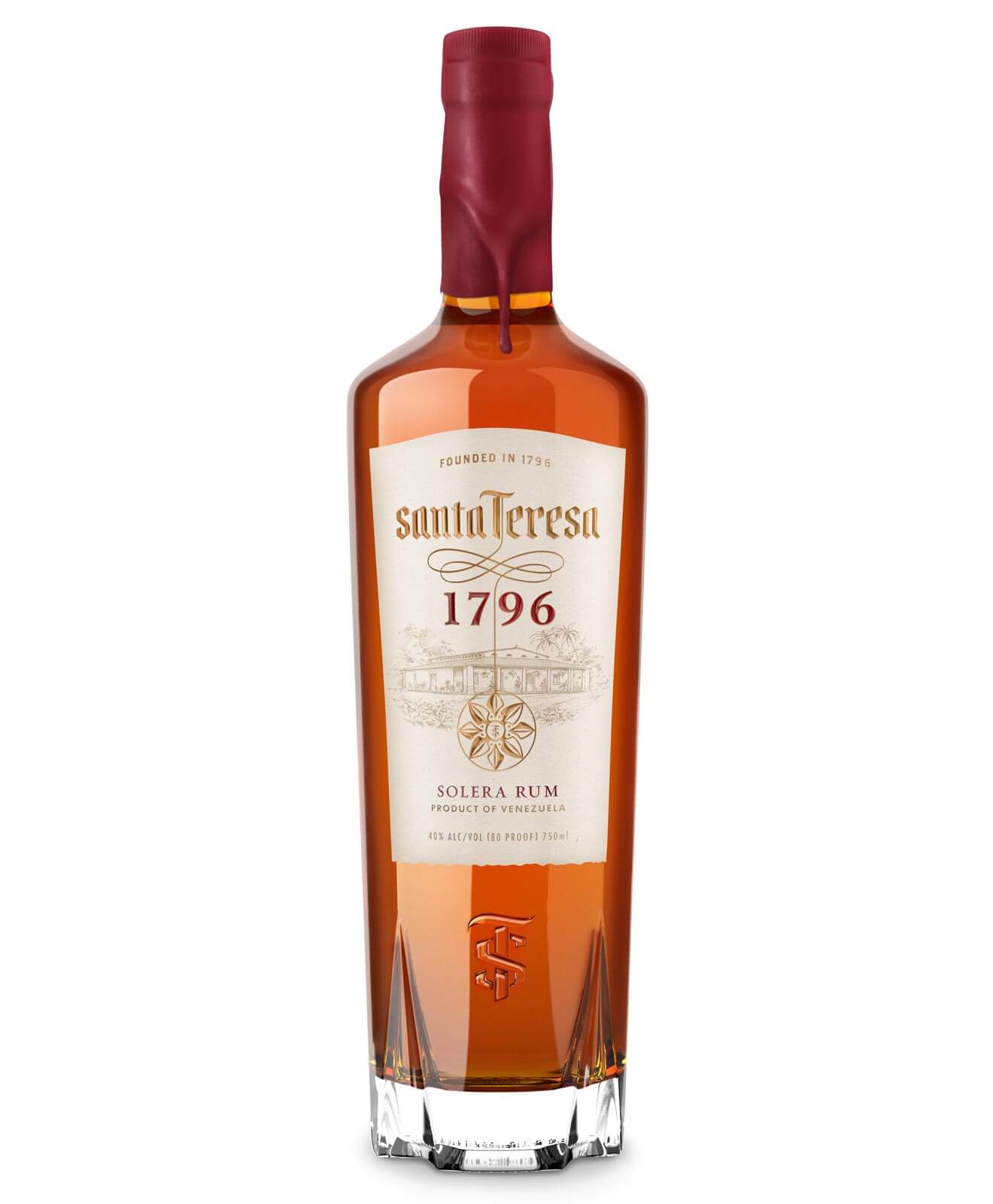 Santa Teresa 1796, bottle on white