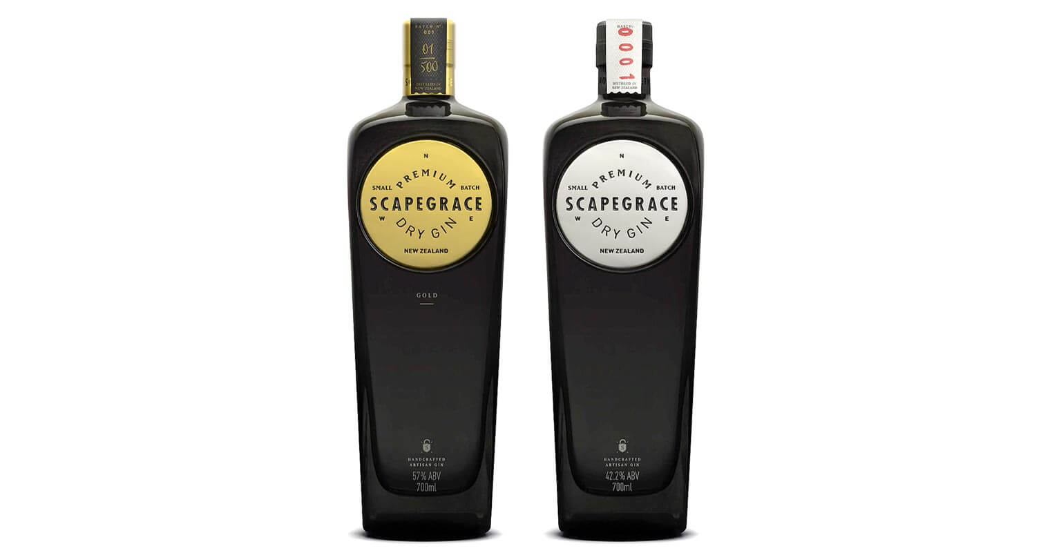 Scapegrace Gin, bottles on white, featured image