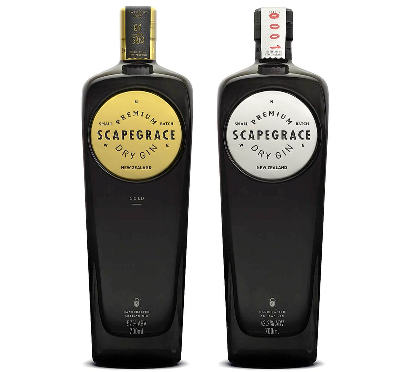 Scapegrace Gin, bottles on white
