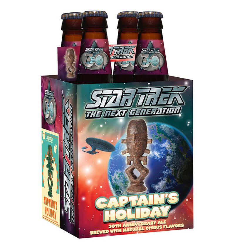 "Captain's Holiday" Brew, 4 pack bottles, on white