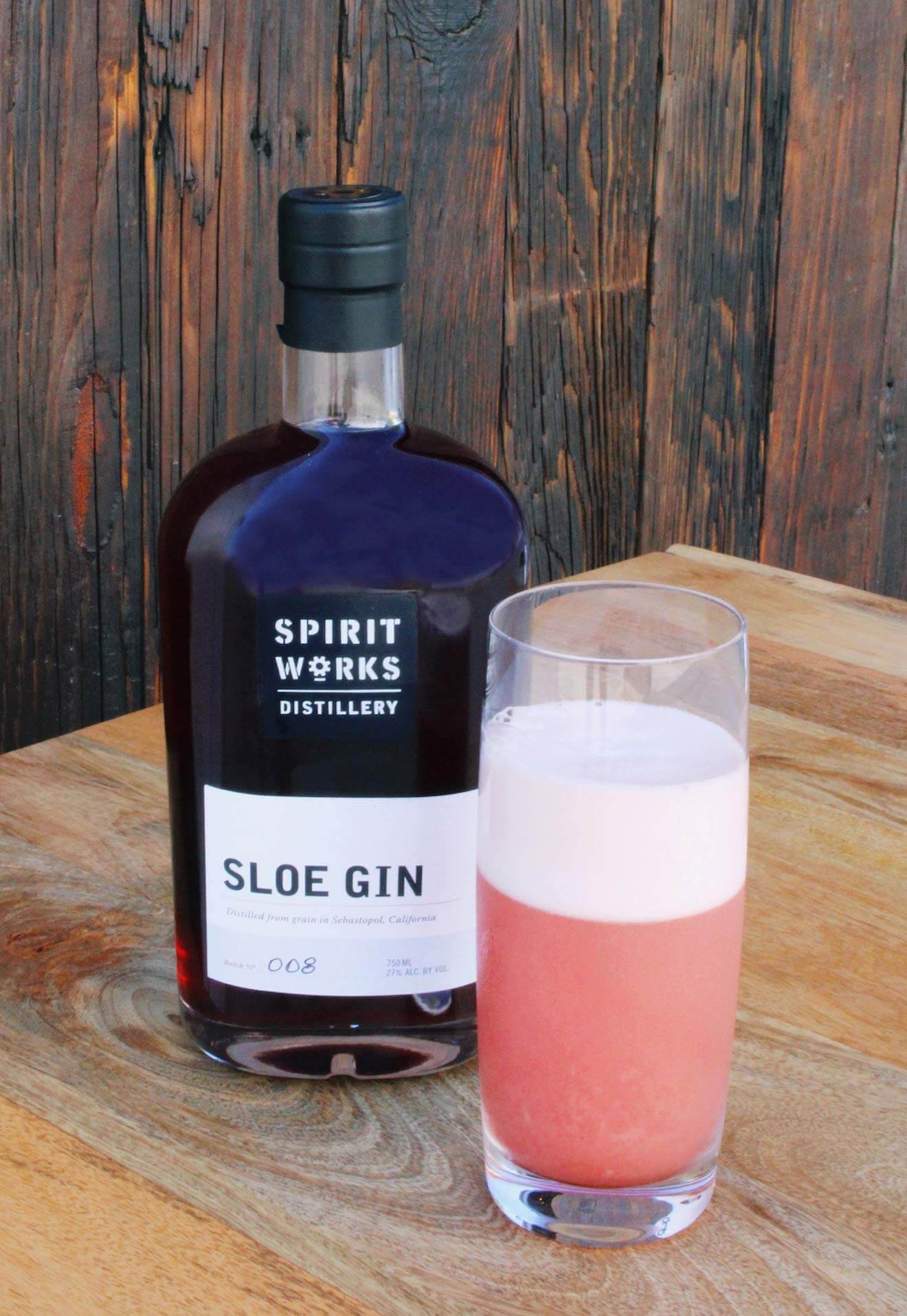 Spirit Works Distillery Sloe Gin Fizz, cocktail recipes