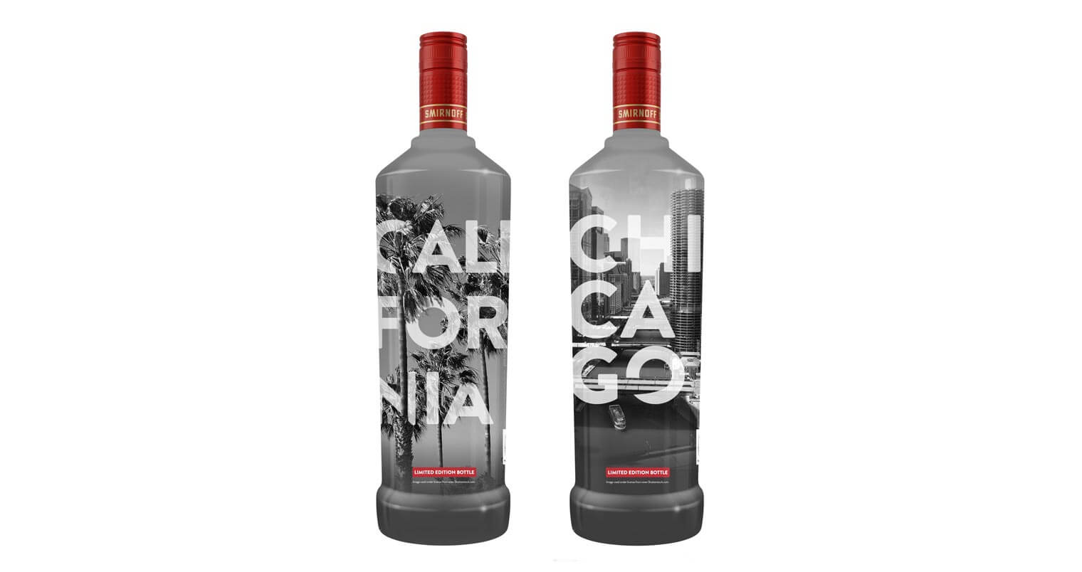 Smirnoff Locally Inspired Bottles, chicago, california on white, featured image