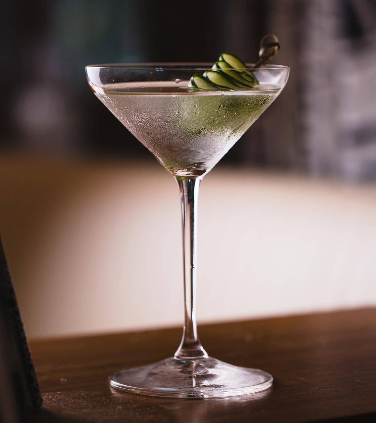Soto Soho Martini cocktail with garnish