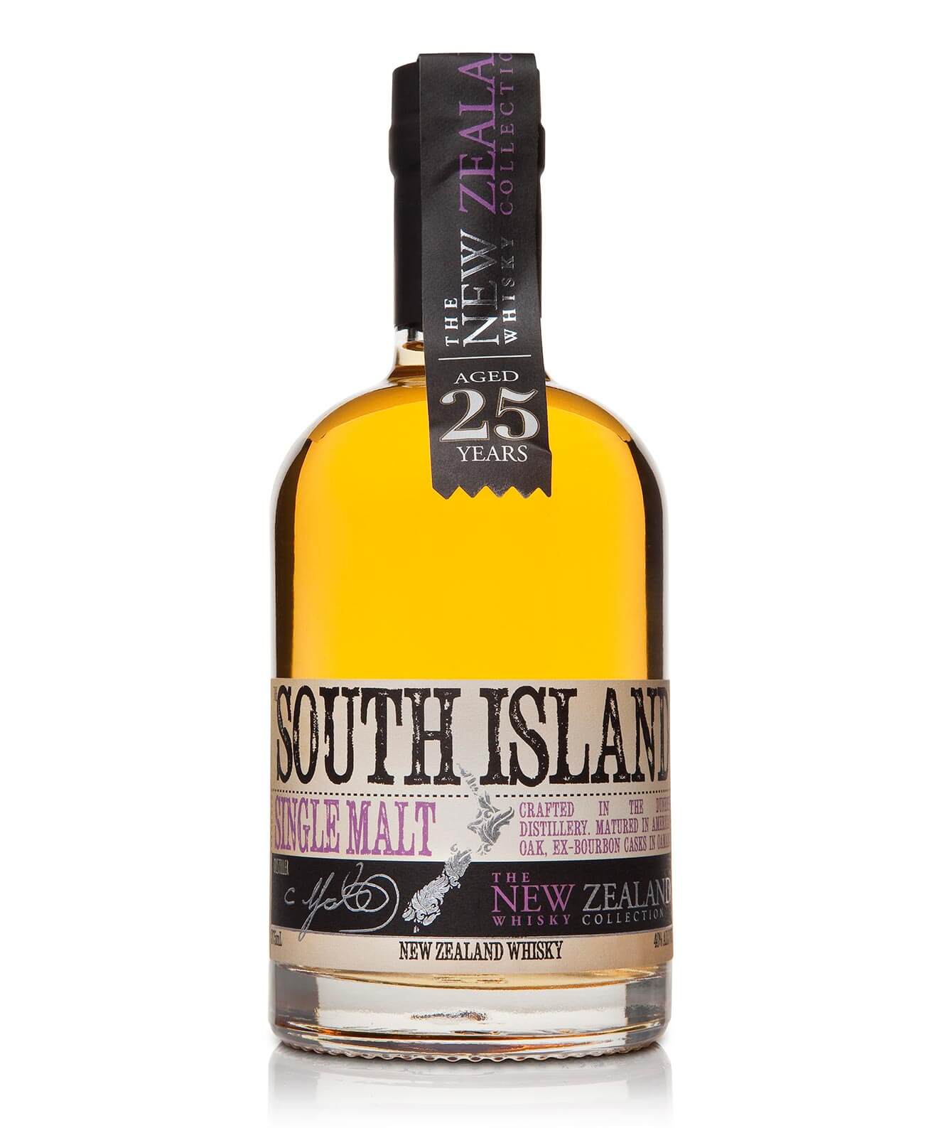 South Island 25 Year Old Single Malt bottle