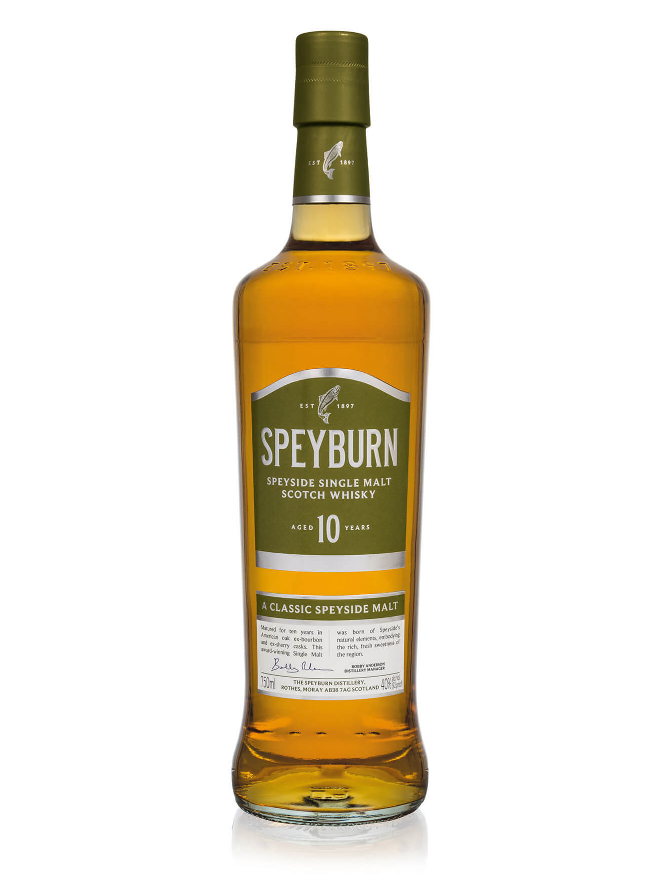 Speyburn 10 Year, bottle on white