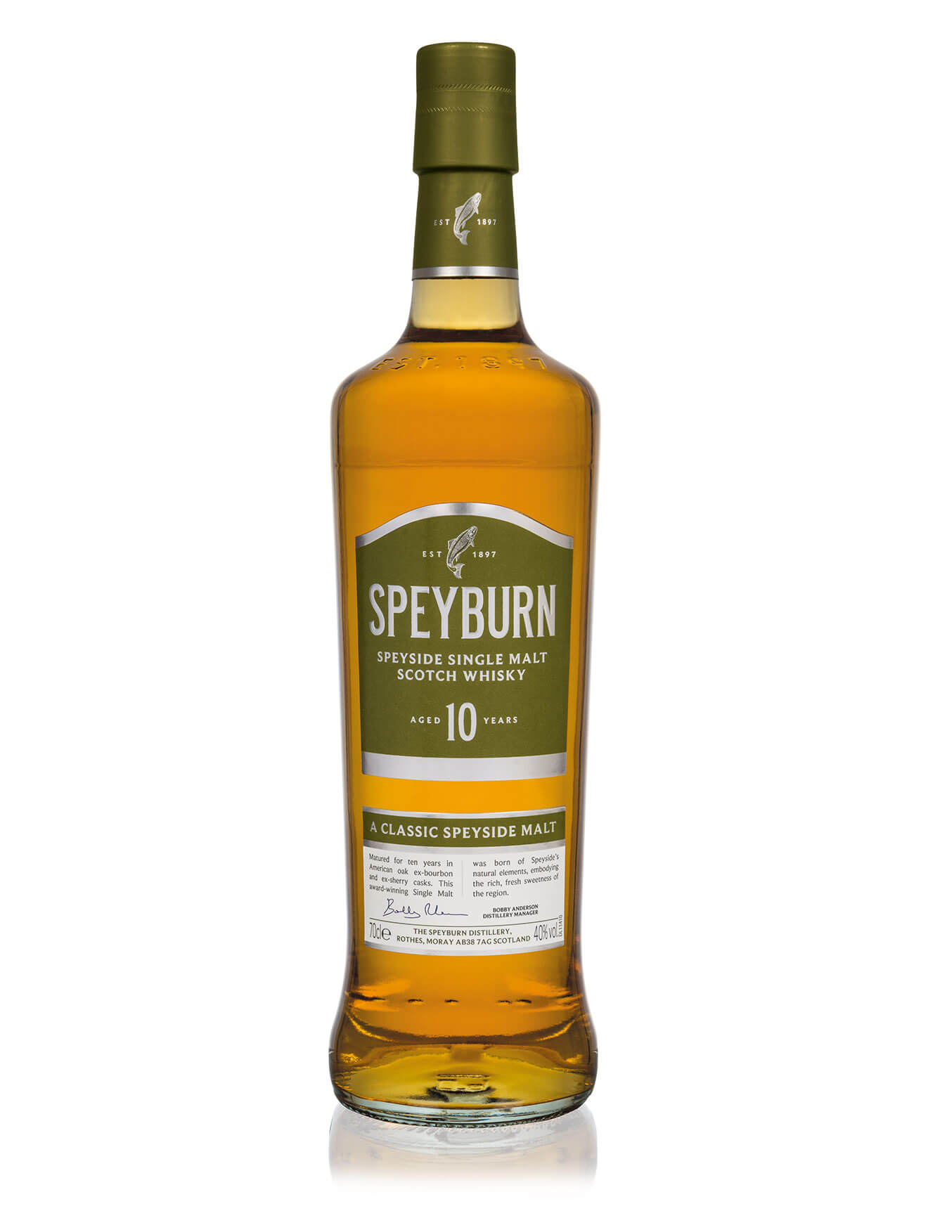 Speyburn 10 Year Old, bottle on white