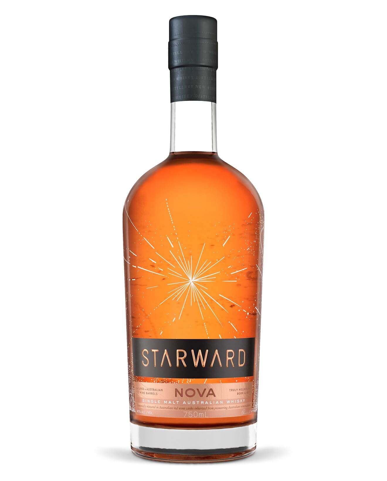 Starward Nova Single Malt Whisky, bottle on white