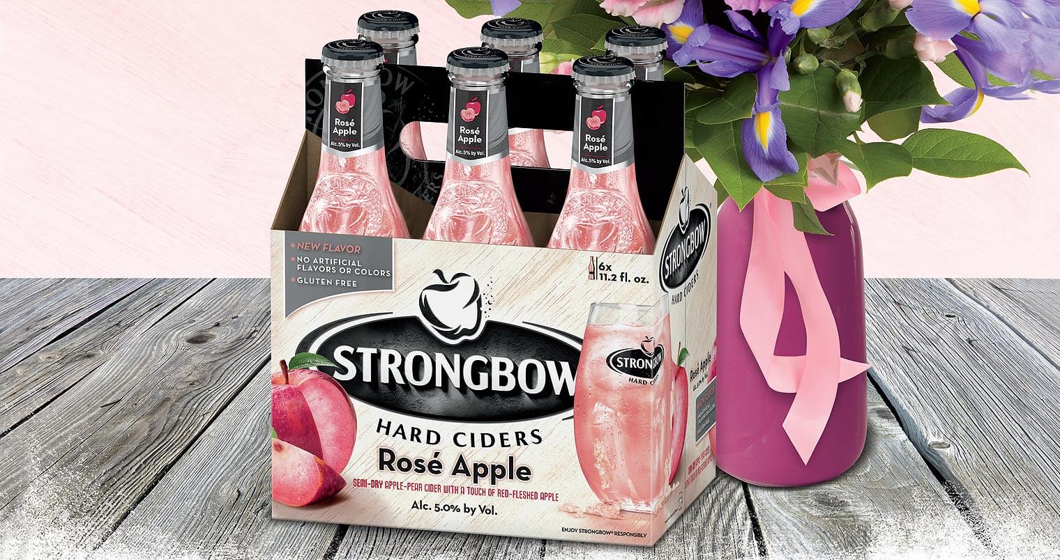 Apple Rosé and a Bouquet for Mother's Day, 6 pack and bouquet, featured image