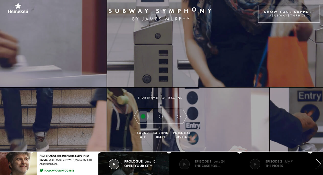 SubwaySymphony.com Screen View