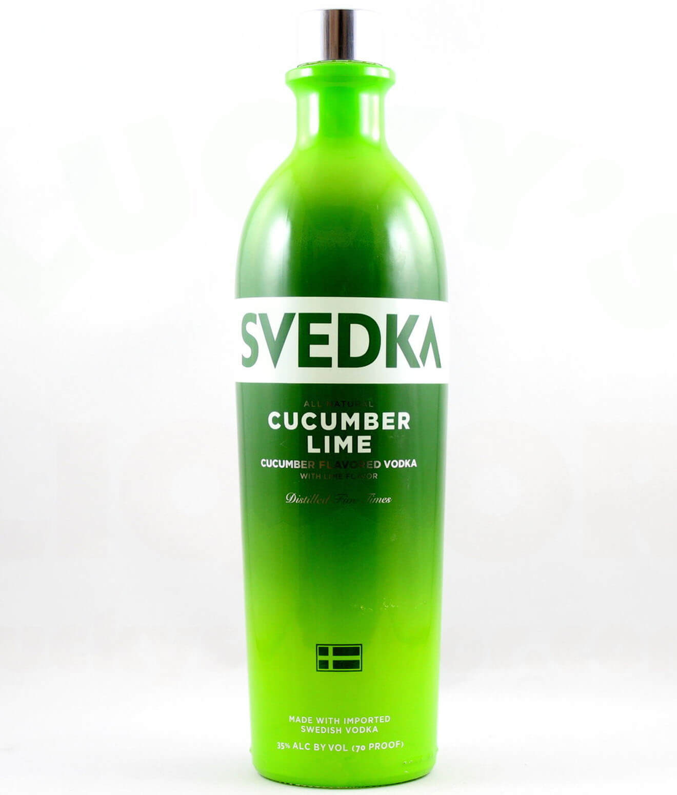 Svedka Cucumber Lime, bottle on white