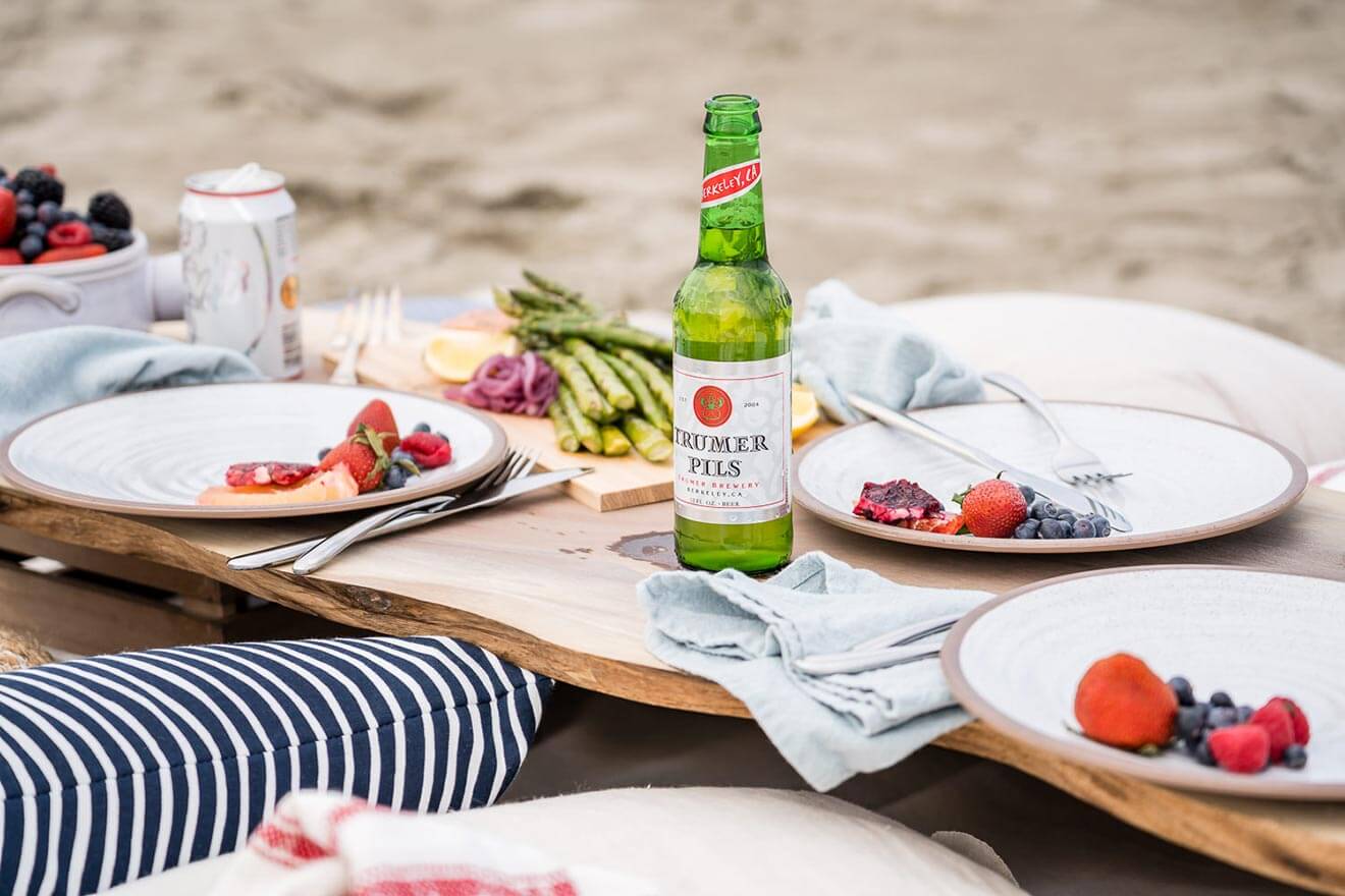 The California Fresh Cocktail Competition Picnic Display