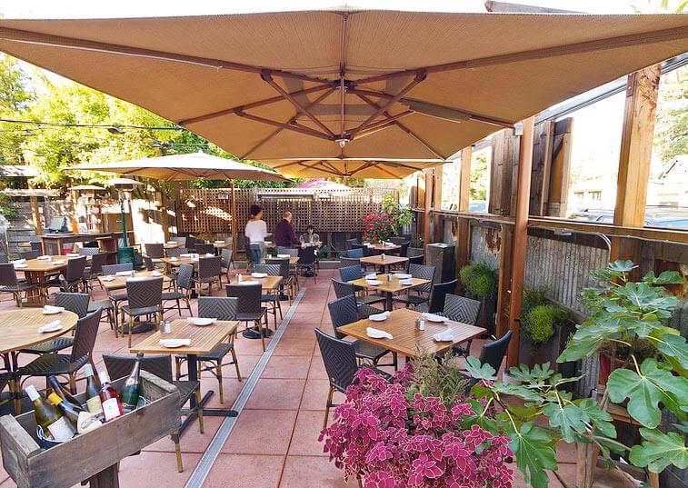 The Girl & The Fig outdoor covered area