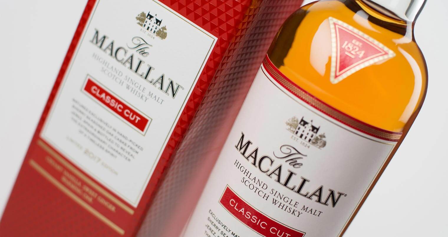 The Macallan Classic cut, bottle and packaging, featured image