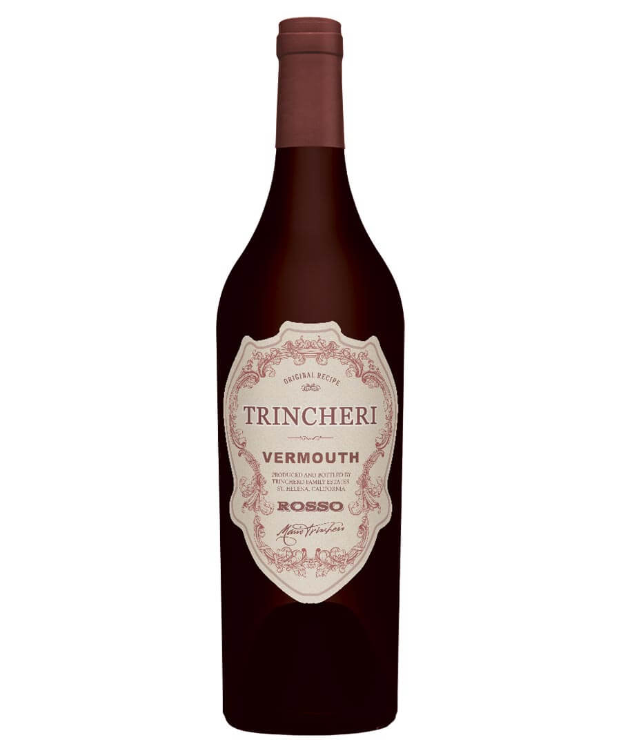 Trincheri Vermouth, bottle on white