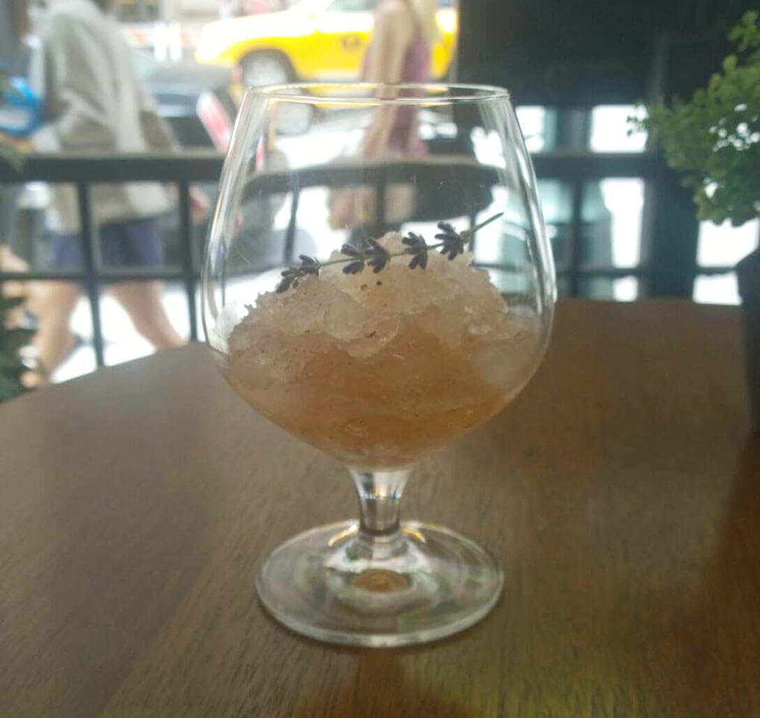 Tuaca and Lavender Granita