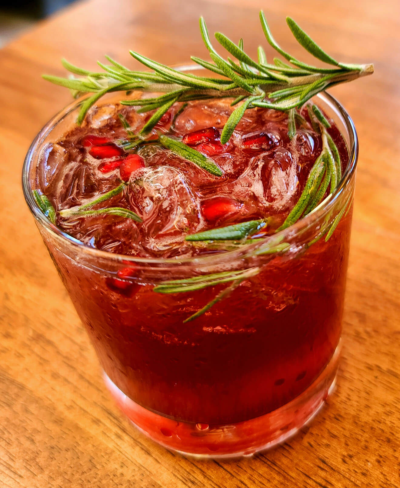 W.A.P. Mocktail, rosemary garnish