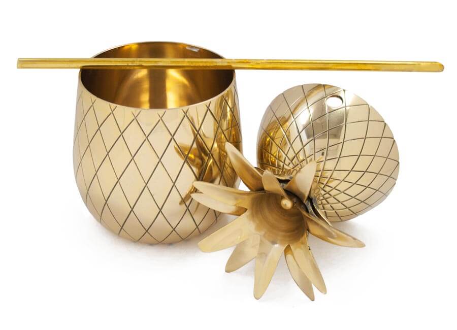 Pineapple Tumbler open on white