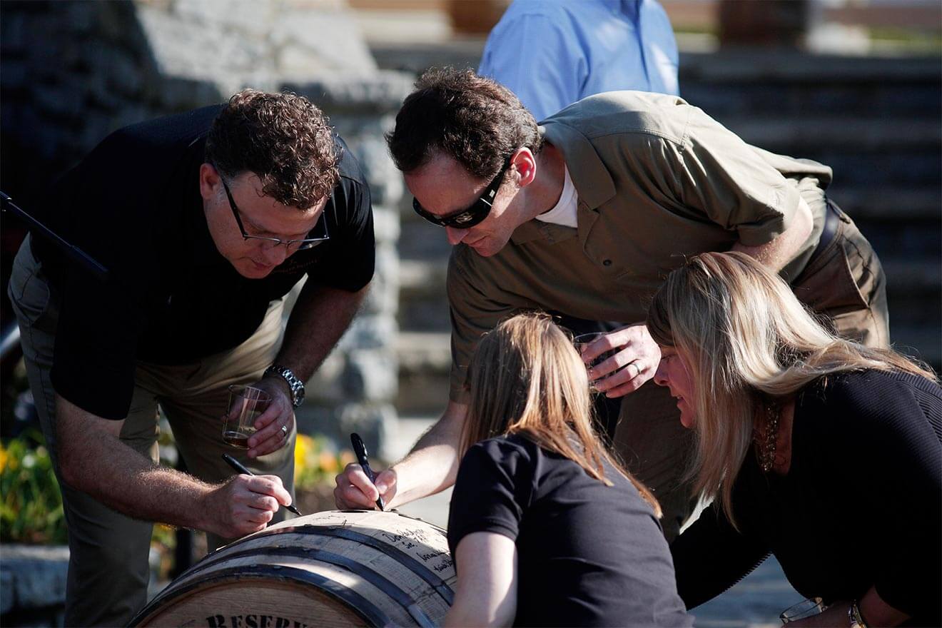 Woodford Reserve Production Team Signing Barrel