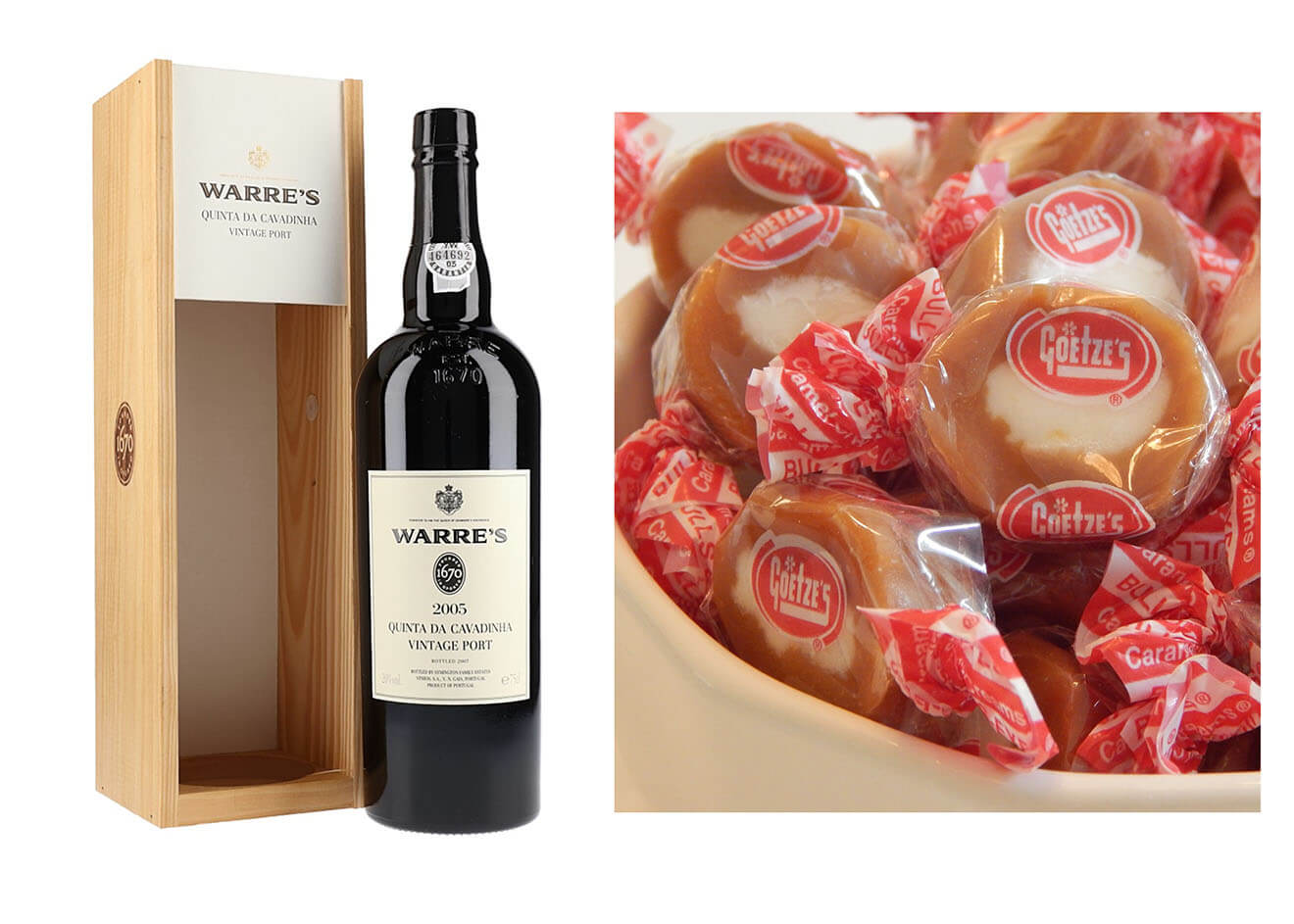 Quinta Da Cavadinha Vintage Port with Caramel Creams