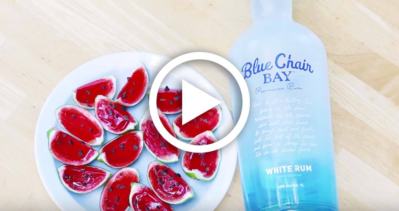watermelon jello shots from Blue Chair Bay Rum for Fourth of July, featured image