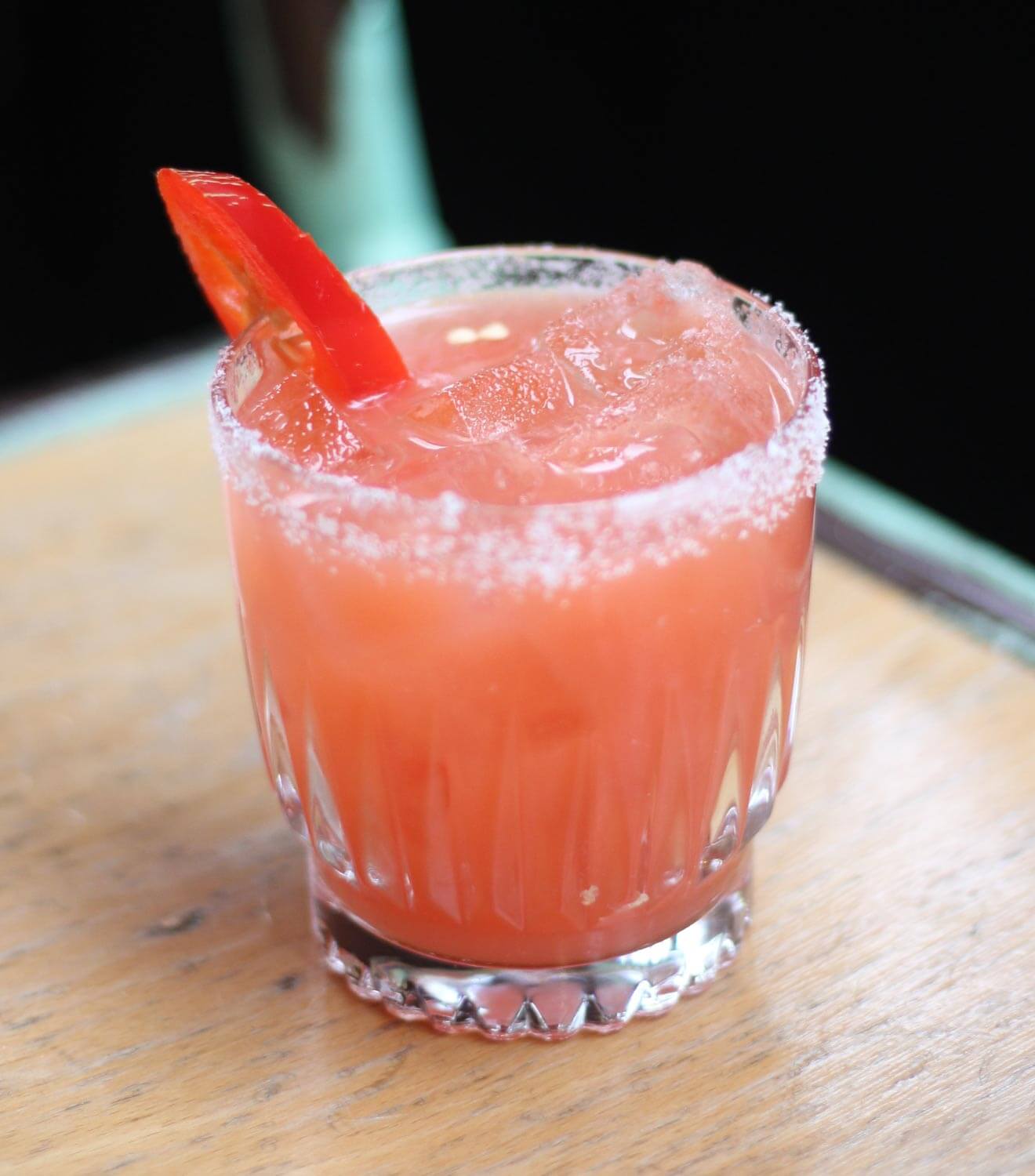Watermelon Margarita, cocktail with garnish
