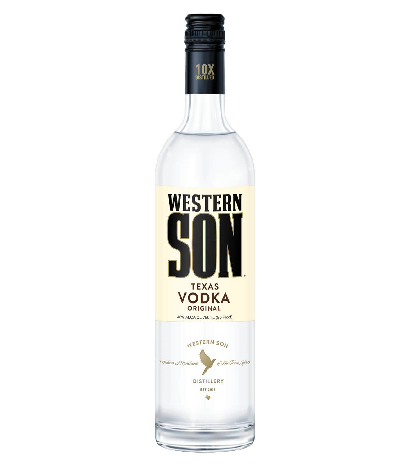 Western Son, bottle on white