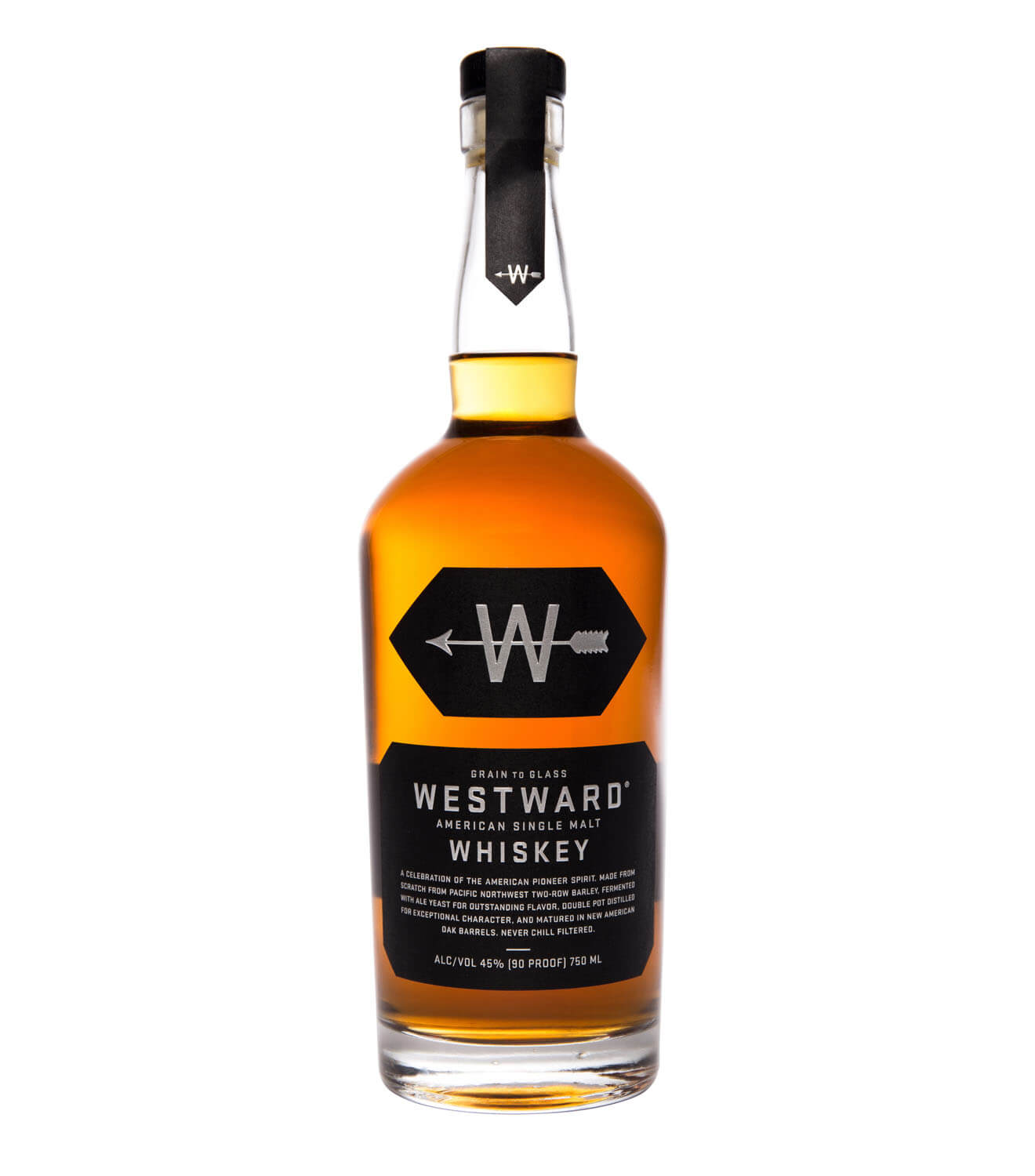 Westward Single Malt, bottle on white