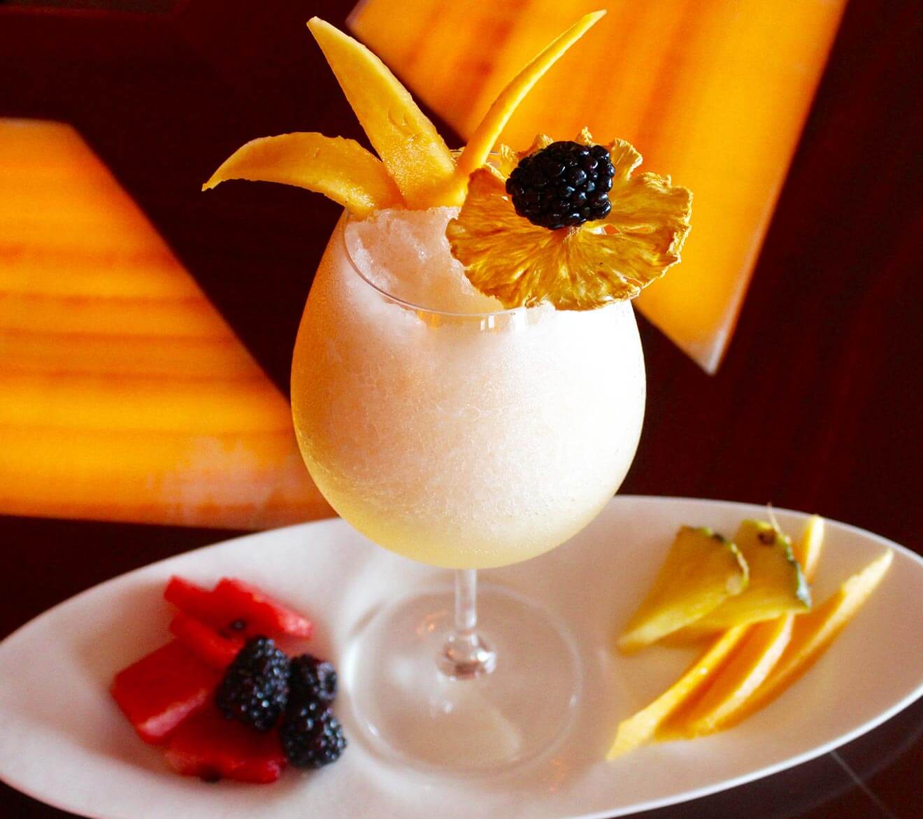 White Tropical Wine Slushie