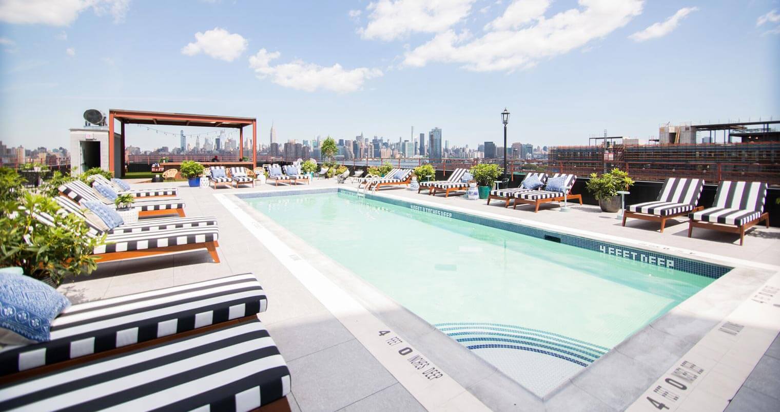 The Williamsburg Hotel pool with a view, featured image