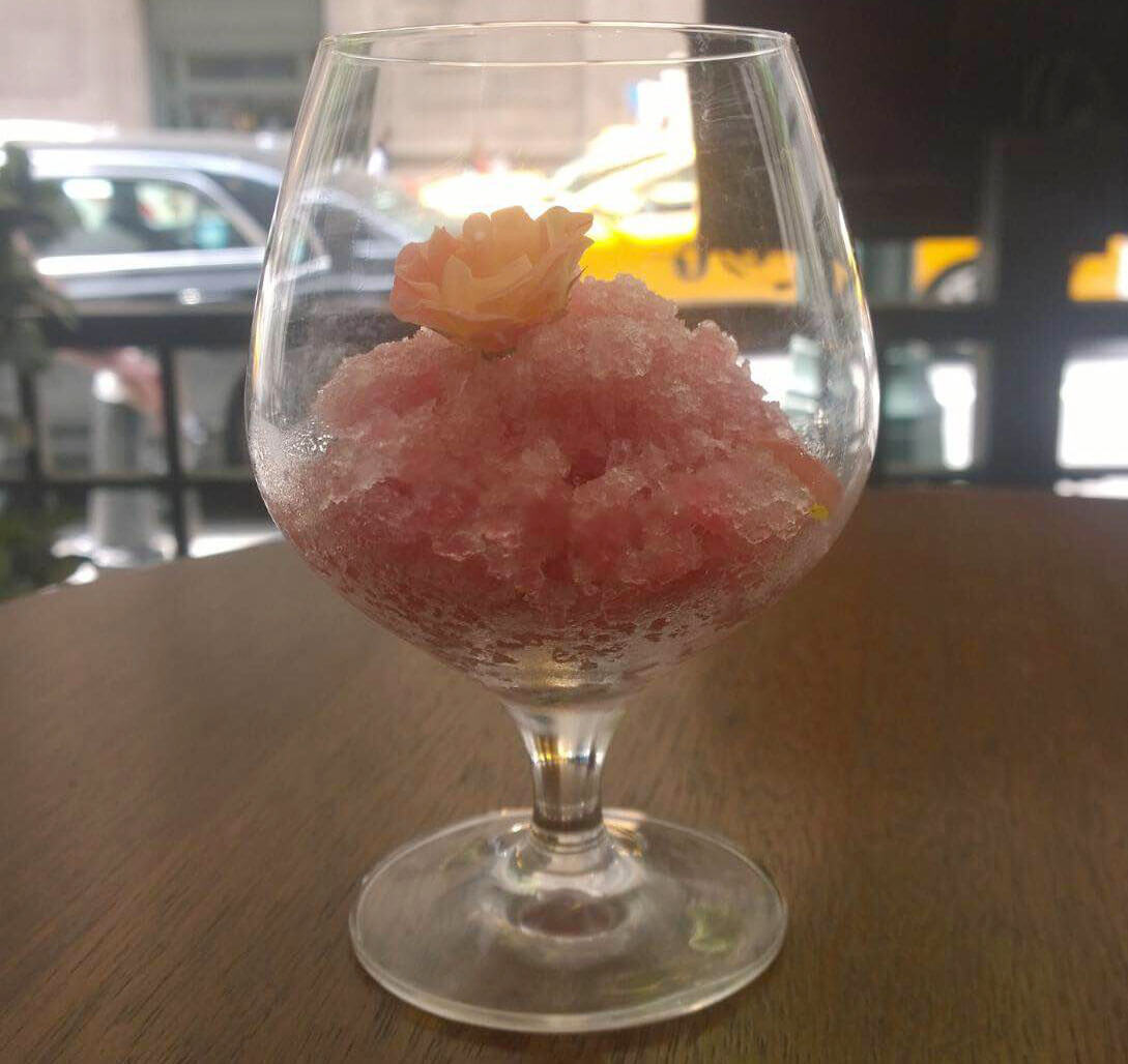 Wolffer Rose Cider and Rose Granita