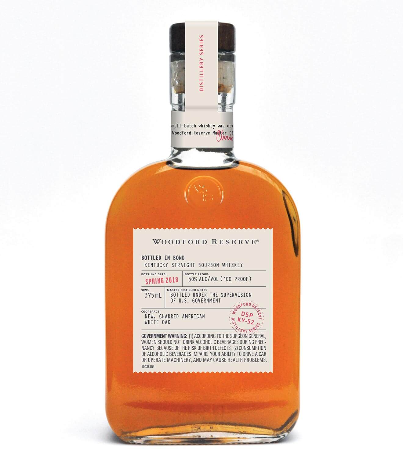 Bottled in Bond Distillery Series, bottle on white