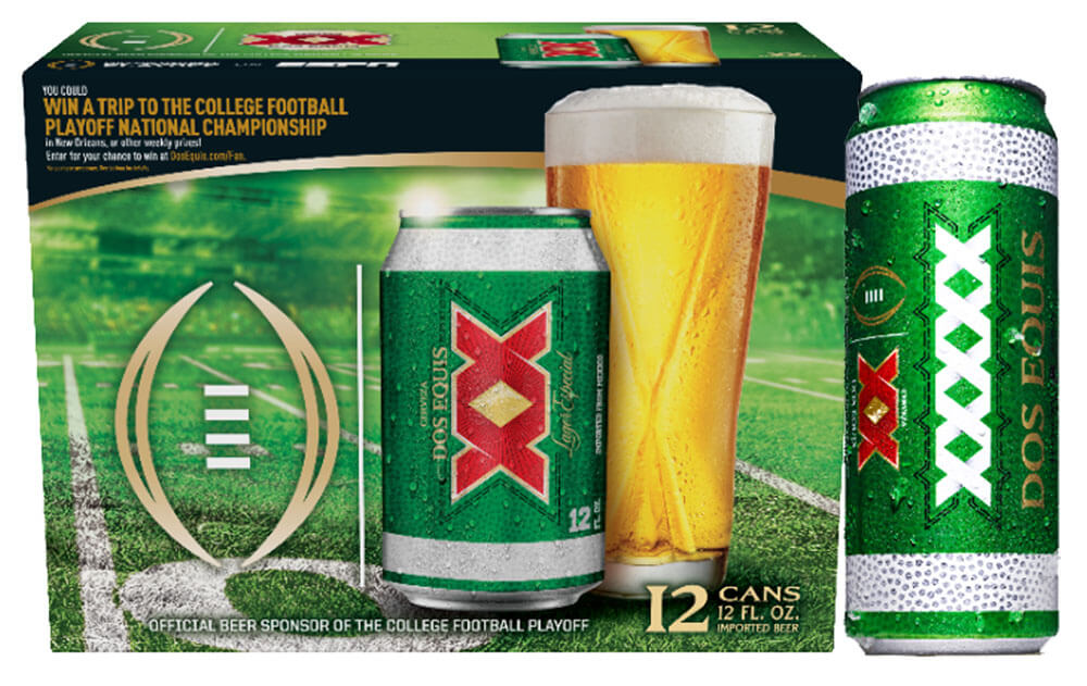 Dos Equis, package with 24 oz can